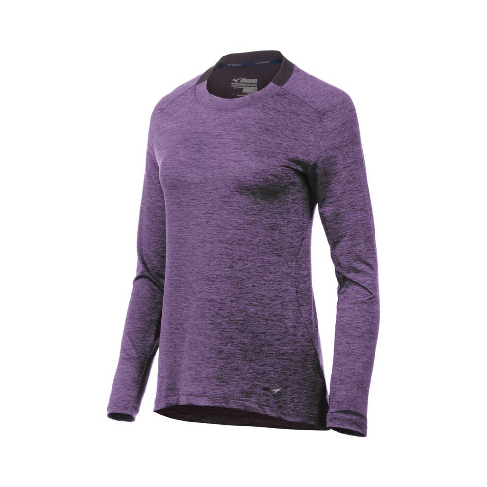 Maglie Running Mizuno Alpha Long Sleeve Donna - Viola - 42631-GOHN